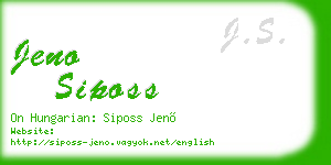 jeno siposs business card